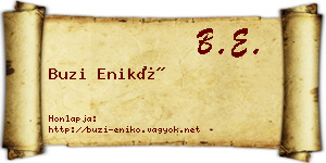 Buzi Enikő névjegykártya